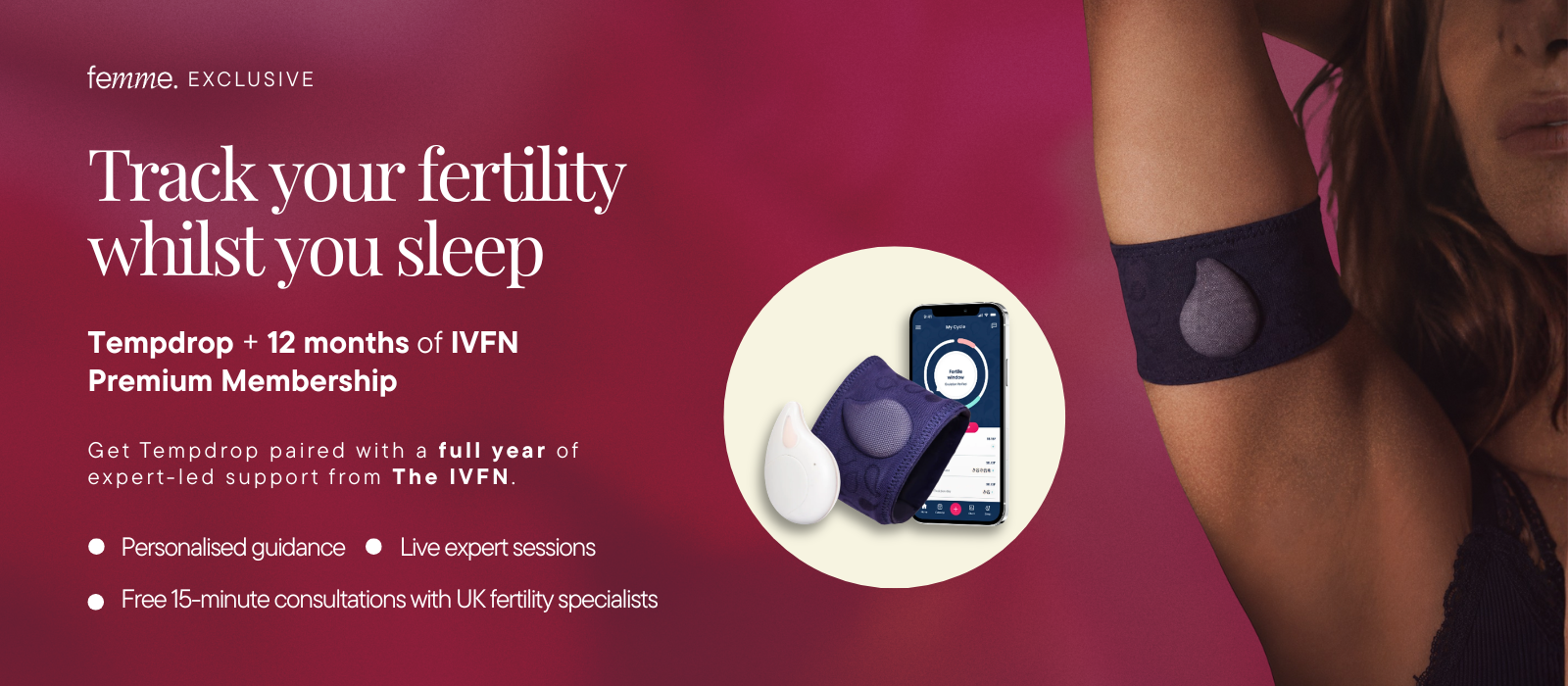 Tempdrop x The IVFN bundle - basal body temperature tracker