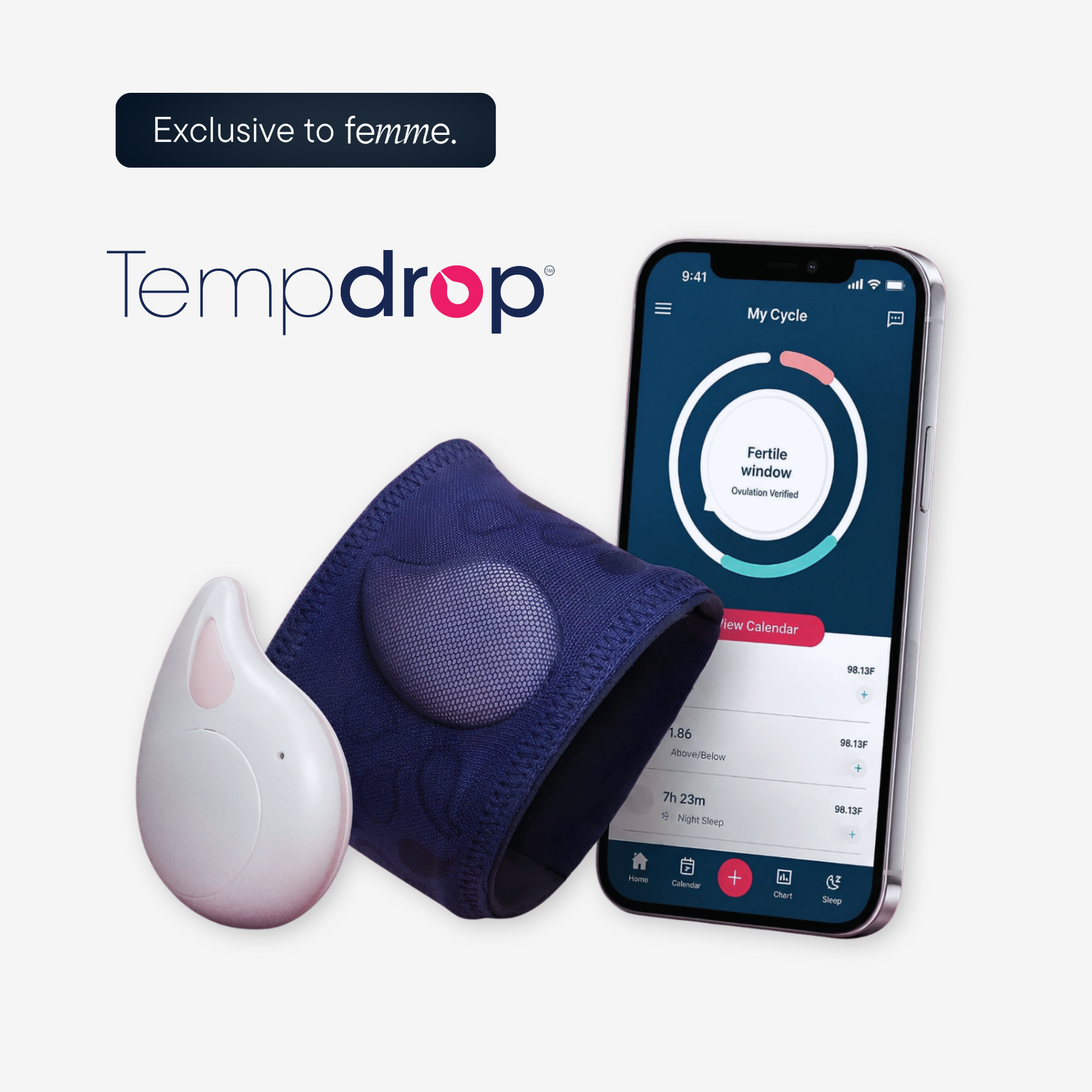 Tempdrop Fertility, Cycle & Ovulation Tracker | Wearable Basal Body Temperature Monitor