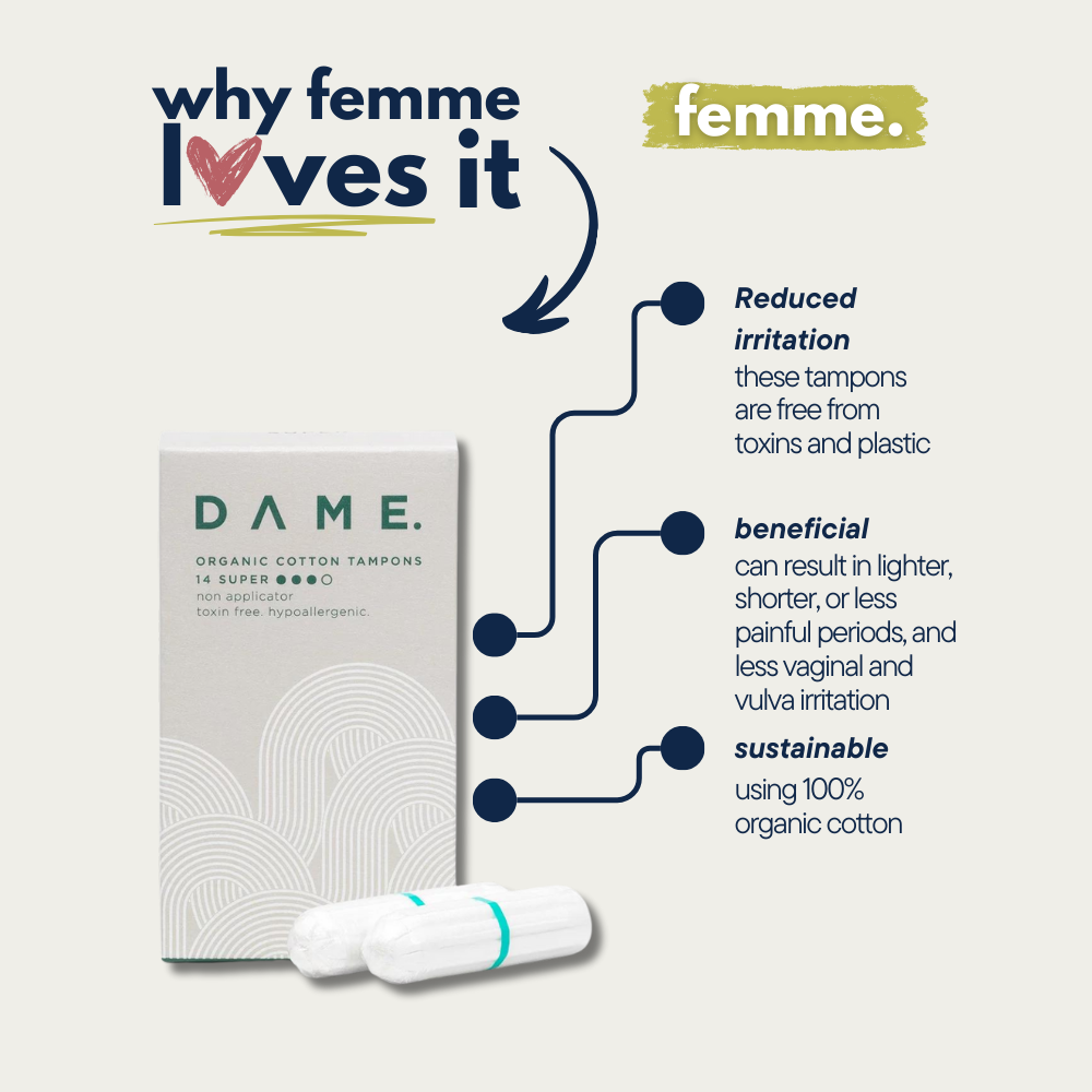 DAME Organic Cotton Tampons