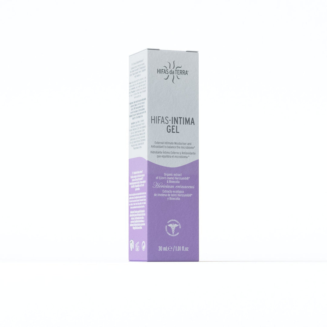 HIFAS da TERRA HIFAS-INTIMA GEL box showing product name and volume details.