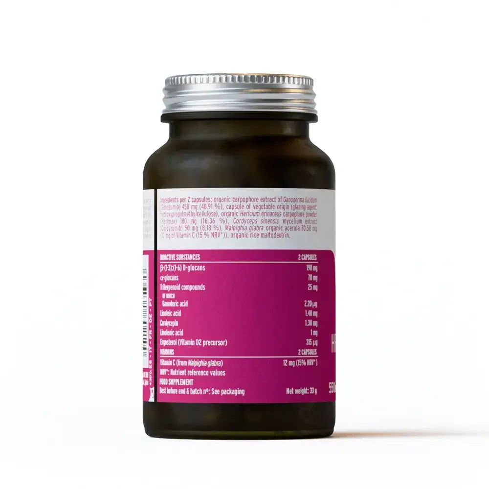 Hifas-Menopause (Reishi, Cordyceps, Lion's Mane, Ashwagandha KSM 66 and Green Tea extract) capsules