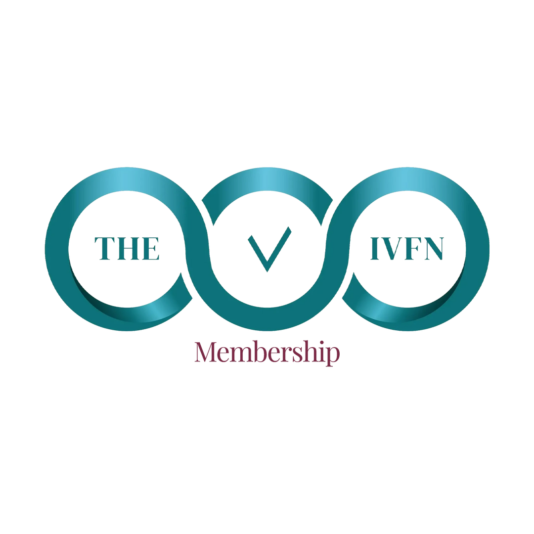 Three teal circles linked together containing the text THE IVFN Membership.