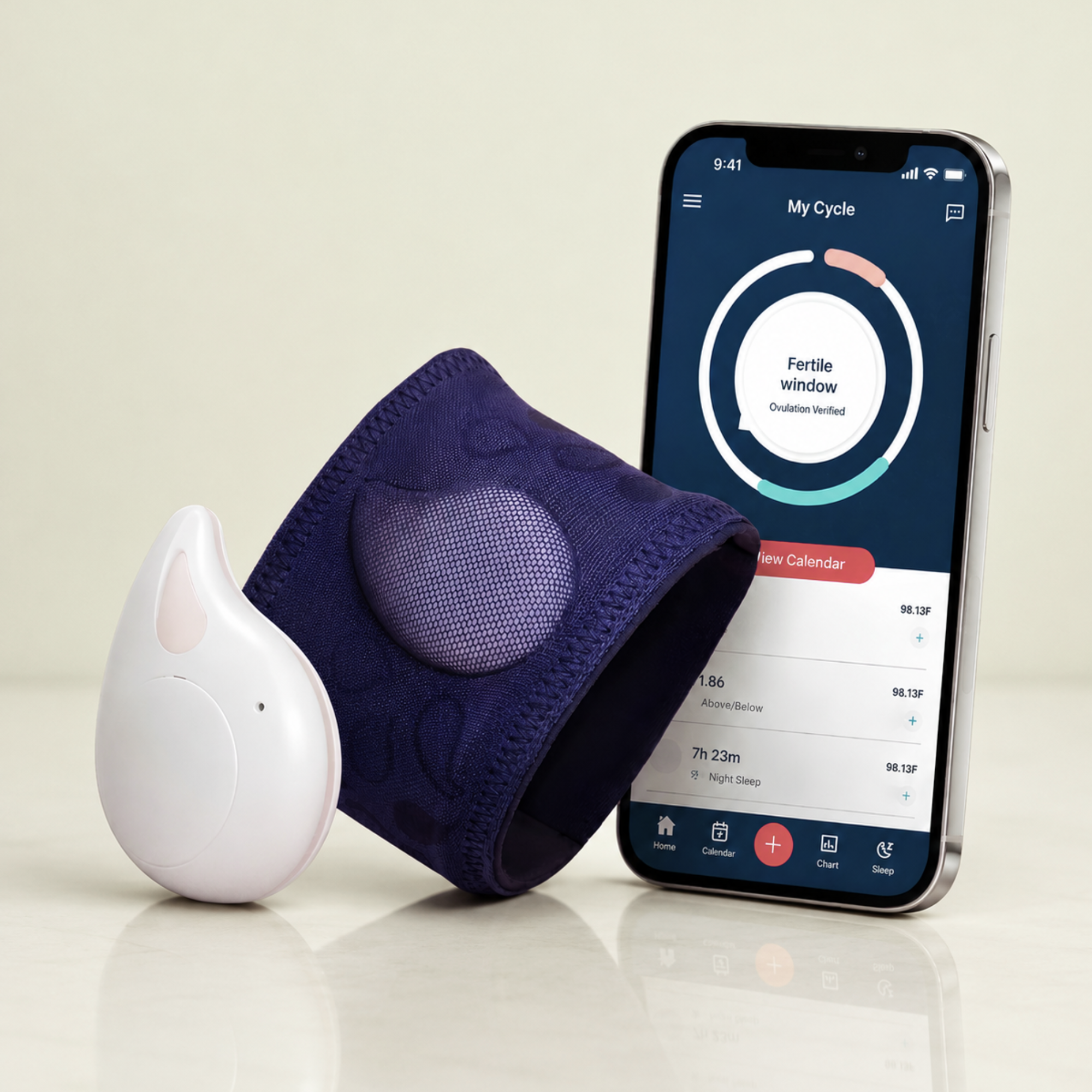 Tempdrop Ovulation & Fertility Cycle All-In-One Tracker | Monitors Basal Body Temperature During Sleep