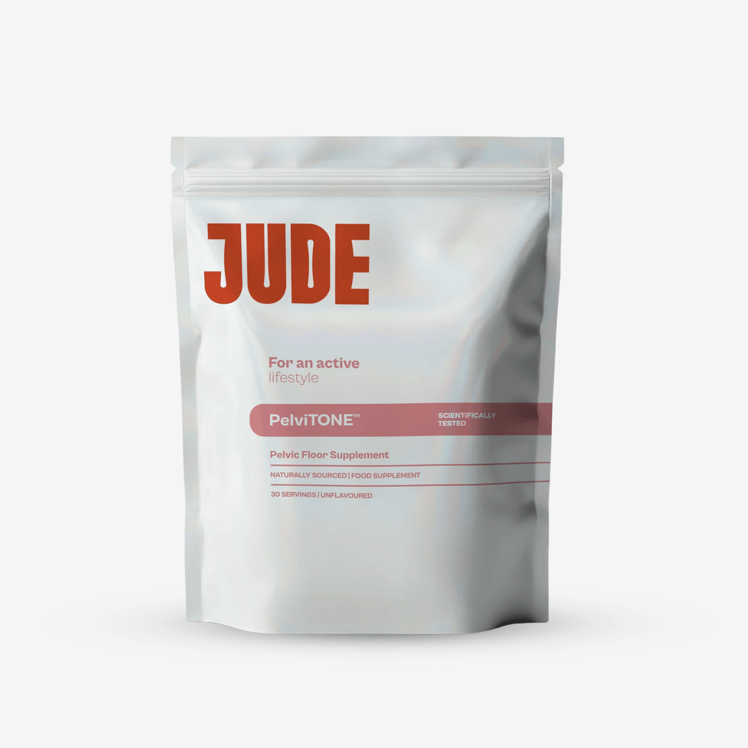 JUDE PelvitONE pelvic floor supplement, featuring a white background.