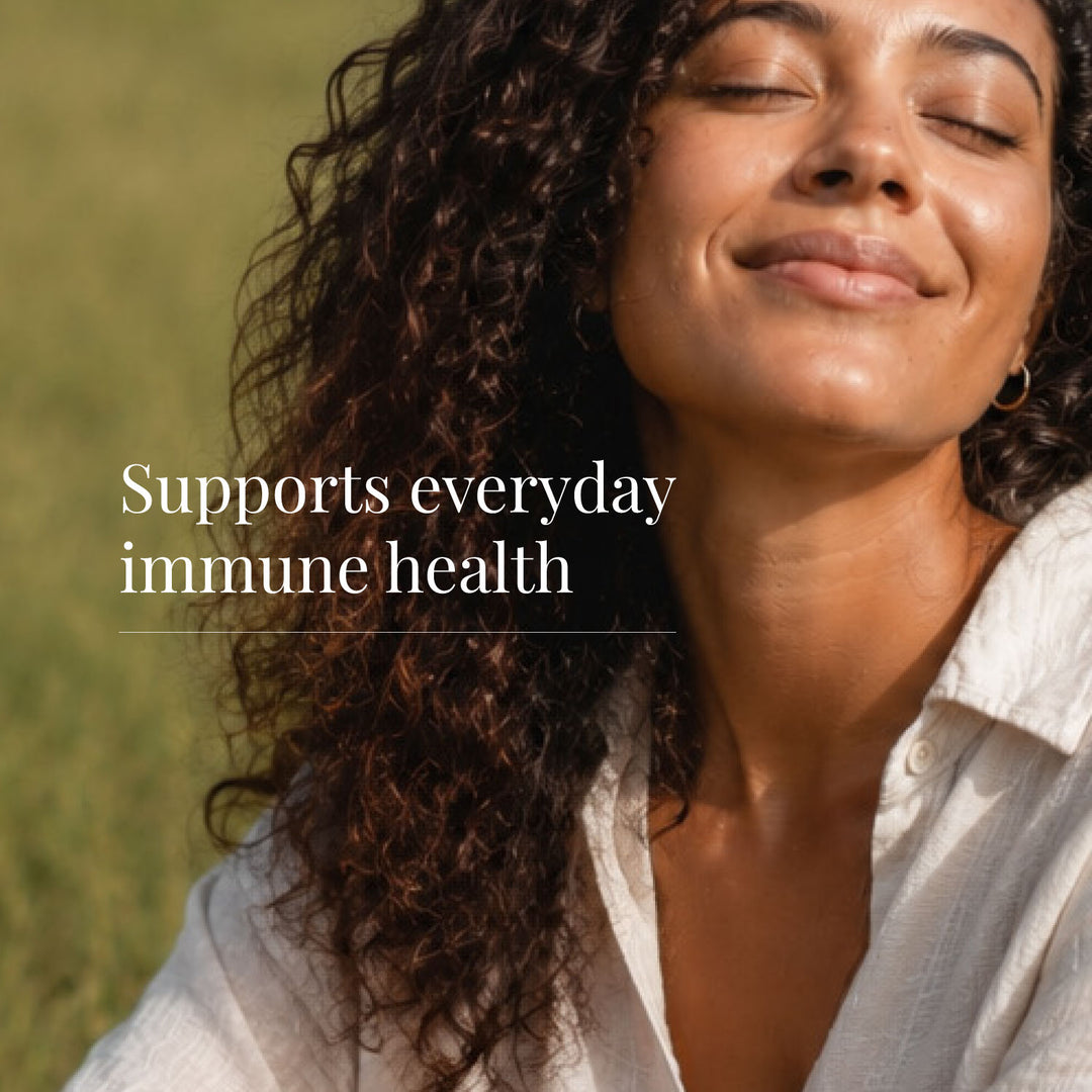 Vitamin-C-Capsule benefits 'Supports everyday immune health' against lifestyle background