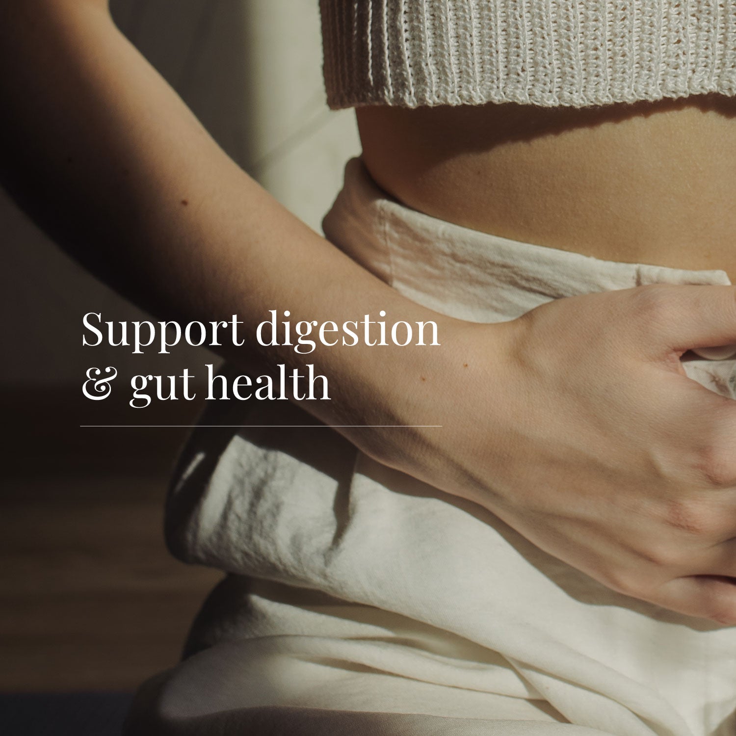 Body Biotic benefits to support digestion & gut health lifestyle background