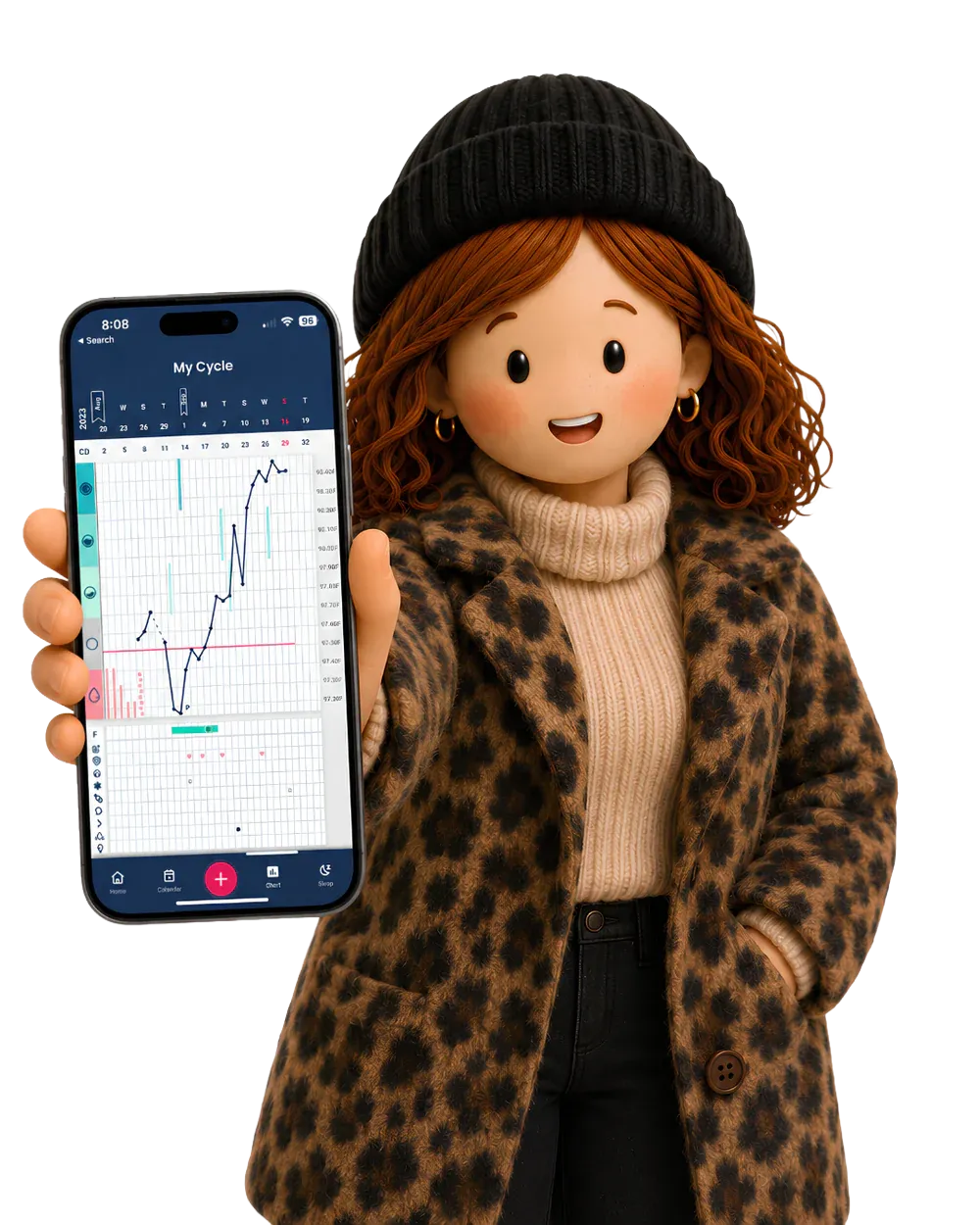 Track your cycle with ease with the Tempdrop app.